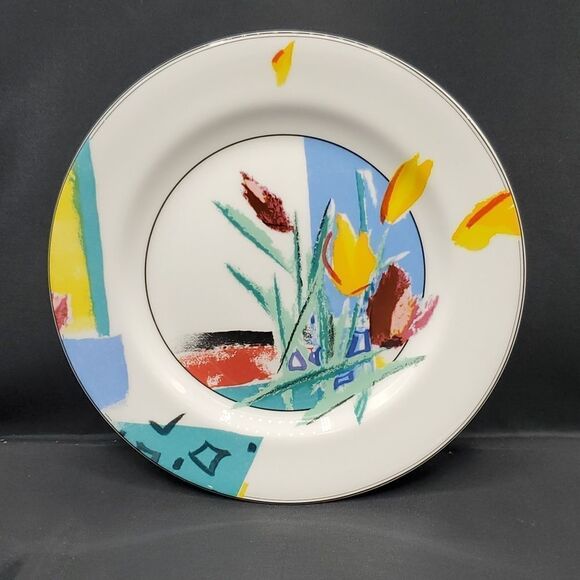 Vintage Mikasa Maxima Spring Bloom Salad Plate 7.75" Japan - Picture 1 of 2